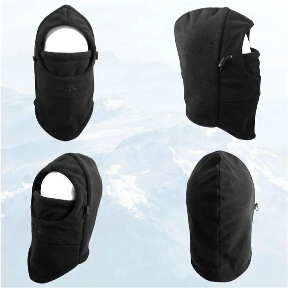 Kids Fleece Balaclava Face  Mask Windproof Thicken Winter Hat Neck Warmer - Picture 6 of 7